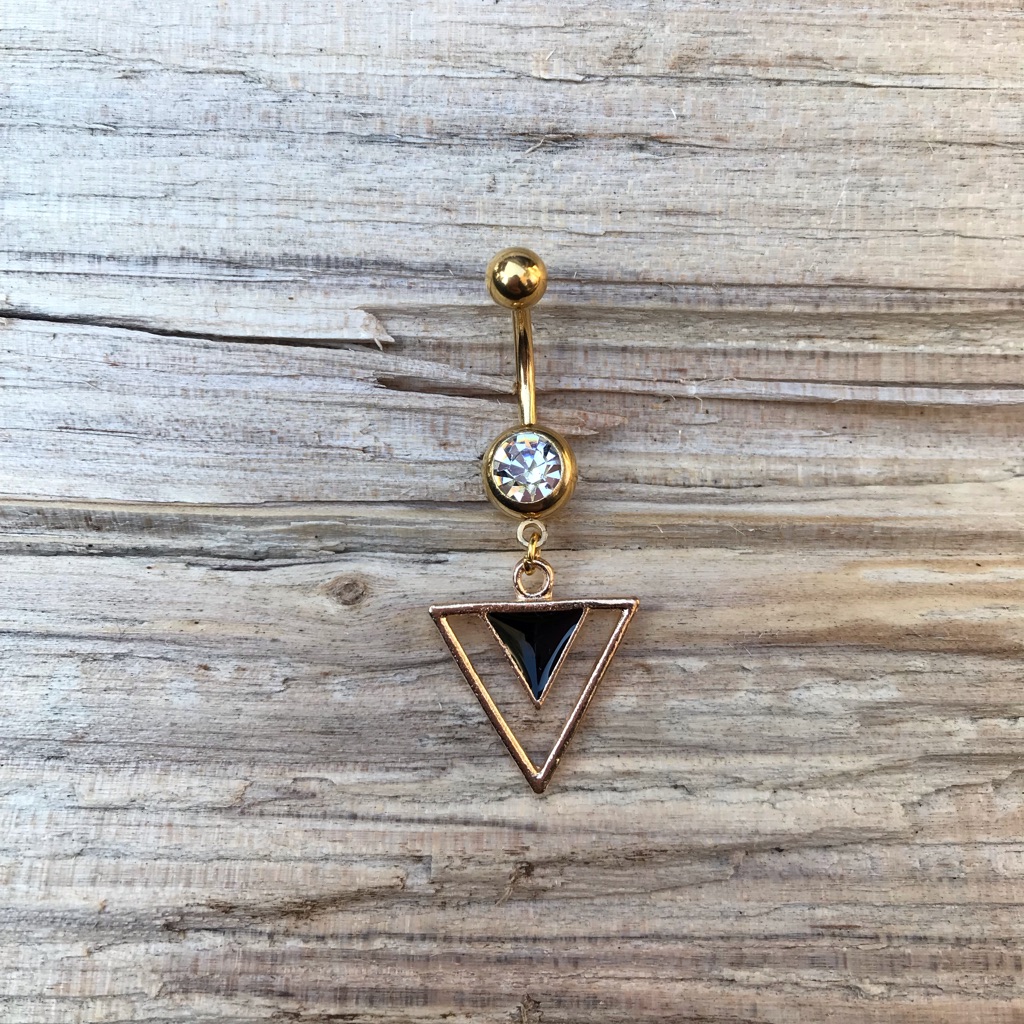 Vintage Gold Belly Button Ring